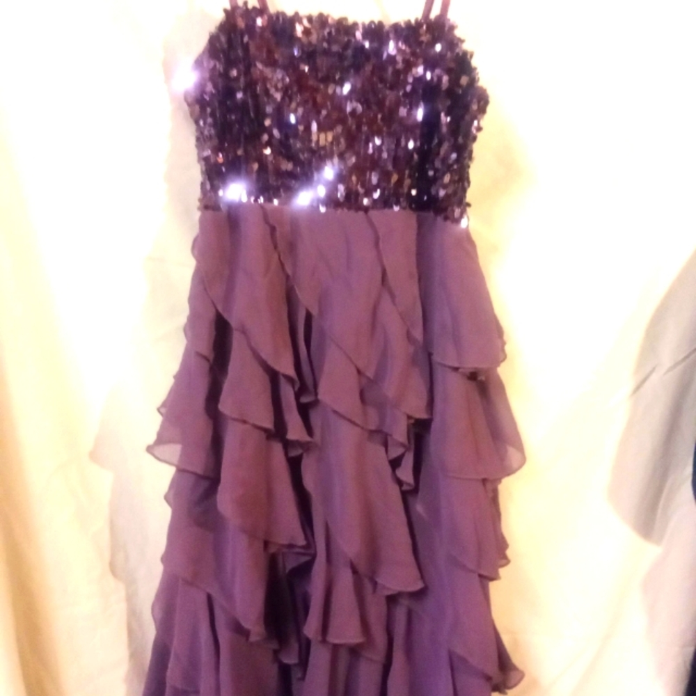 Purple colored cocktail dress. Well used